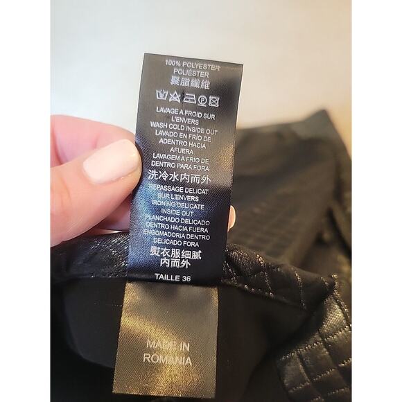 Rare Cop Copine Metallic Quilted Skirt Size 36 US 6 - Picture 6 of 8